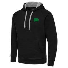 Philadelphia Flyers Antigua St. Patrick's Day Victory Pullover Hoodie - Black Hoodies