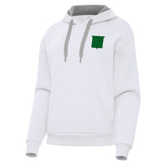 New York Rangers Antigua Women's St. Patrick's Day Victory Pullover Hoodie - White Hoodies