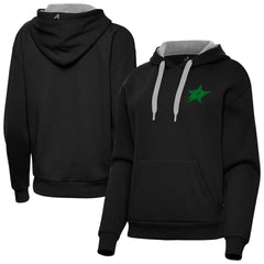 Dallas Stars Antigua Women's St. Patrick's Day Victory Pullover Hoodie - Black Hoodies