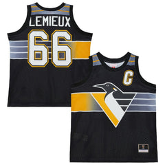 Mario Lemieux Pittsburgh Penguins Mitchell & Ness Unisex Maxxed Out Fashion Basketball Jersey - Black Jerseys