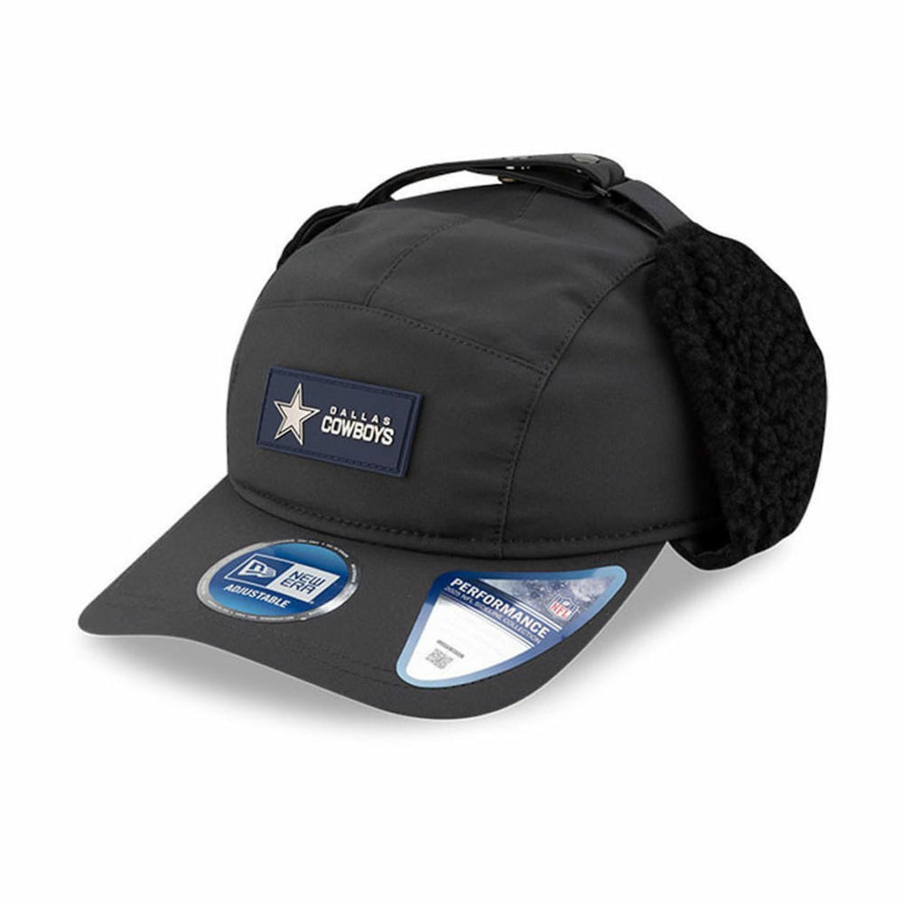 Dallas Cowboys New Era 2025 Sideline Cold Weather Runner Dog Ear Adjustable Hat - Charcoal cheap