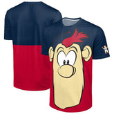 Atlanta Braves FOCO Big Logo Mascot T-Shirt Navy/Red
