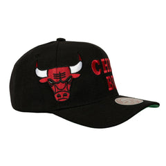Chicago Bulls Busted Logo Wordmark Wrap-Around Pro Pinch Adjustable Hat - Black outlet