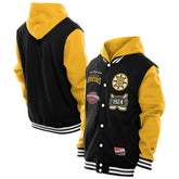 Boston Bruins New Era Full-Snap Fleece Hoodie Jacket - Black/Gold Hoodies