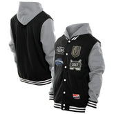 Vegas Golden Knights New Era Full-Snap Fleece Hoodie Jacket - Black/Grey Hoodies