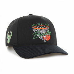 Milwaukee Bucks '47 Nothing But Net Hitch Adjustable Hat - Black on sale