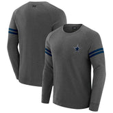 Dallas Cowboys J. Palmer Players Lounge Raglan Tri-Blend Sweatshirt - Dark Heather Gray discount
