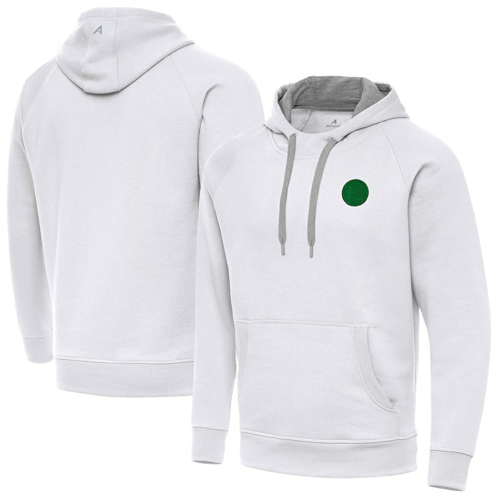 Golden State Warriors Antigua St. Patrick's Day Victory Raglan Pullover Hoodie sale - White on sale