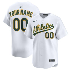 Athletics Home Limited Custom Jersey White