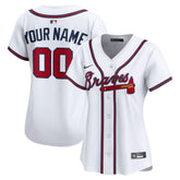 Atlanta Braves Women's Home Limited Custom Jersey White