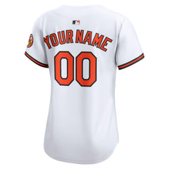 Baltimore Orioles Women's Home Limited Custom Jersey White