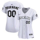 Colorado Rockies Women's Home Limited Custom Jersey White