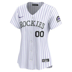 Colorado Rockies Women's Home Limited Custom Jersey White