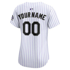 Colorado Rockies Women's Home Limited Custom Jersey White