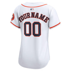 Houston Astros Women's Home Limited Custom Jersey White