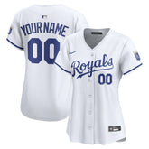 Kansas City Royals Women's Home Limited Custom Jersey White