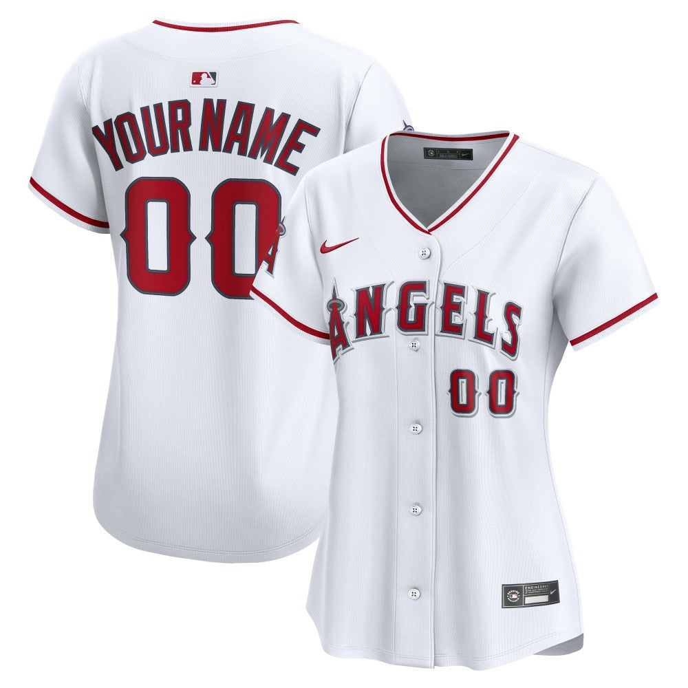 Los Angeles Angels Women's Home Limited Custom Jersey White