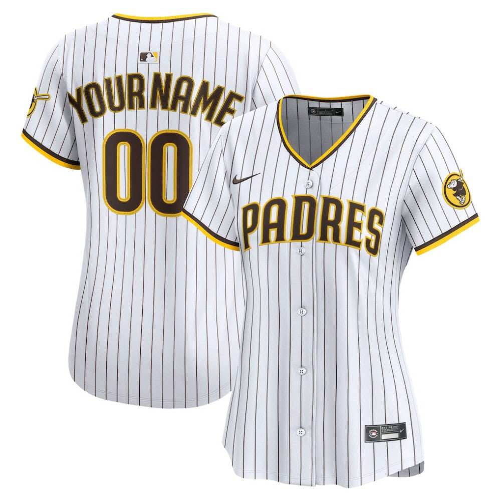 San Diego Padres Women's Home Limited Custom Jersey White