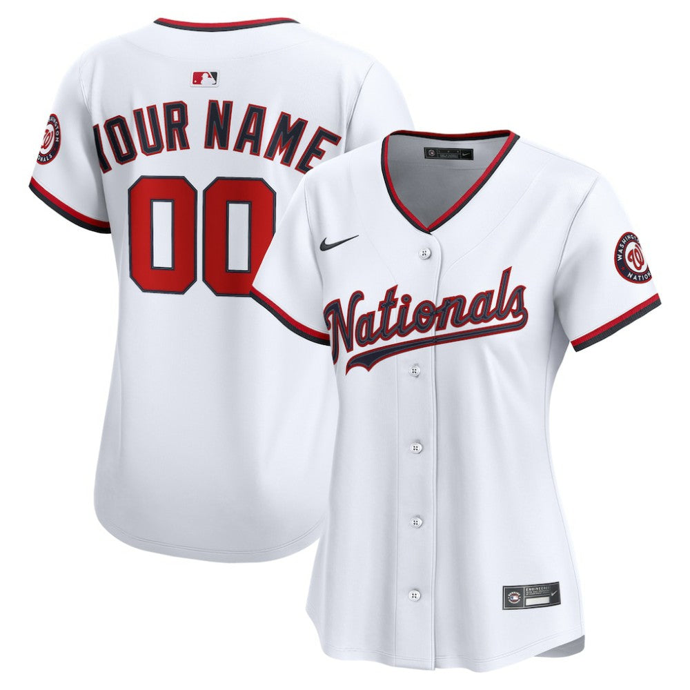 Washington Nationals Women's Home Limited Custom Jersey White