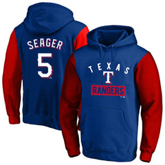 Corey Seager Texas Rangers Profile Big & Tall Name & Number Fleece Pullover Hoodie Royal