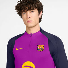 Barcelona 2025/26 Strike Drill Quarter-Zip Long Sleeve Dri-FIT Top - Purple on sale