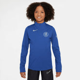Chelsea Youth 2025/26 Strike Drill Quarter-Zip Dri-FIT Long Sleeve Top on sale - Blue