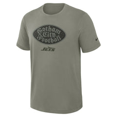 New York Jets 2025 Rivalries Collection Slub Dri-FIT T-Shirt - Dark Stucco on sale