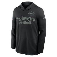 New York Jets 2025 Rivalries Collection Sideline Dri-FIT Long Sleeve Hoodie T-Shirt - Black for sale