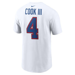 James Cook III Buffalo Bills Player Name & Number T-Shirt - White online