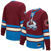 Colorado Avalanche Mitchell & Ness Women's Heritage Lace-Up Pullover Sweatshirt - Burgundy Sweatshirts