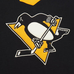 Pittsburgh Penguins Mitchell & Ness Women's Heritage Lace-Up Pullover Sweatshirt - Black Sweatshirts