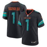 Tua Tagovailoa Miami Dolphins 2025 Rivalries Collection Game Jersey - Pitch Blue sale