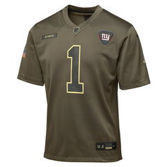 Malik Nabers New York Giants Youth 2025 Salute to Service Game Jersey - Olive outlet