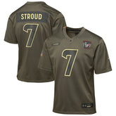 C.J. Stroud Houston Texans Youth 2025 Salute to Service Game Jersey - Olive sale