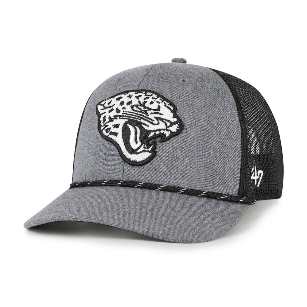 Jacksonville Jaguars '47 Carbon Rope Trucker Adjustable Hat - Heather Charcoal discount