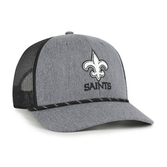 New Orleans Saints '47 Carbon Rope Trucker Adjustable Hat - Heather Charcoal discount