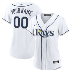 Tampa Bay Rays Women's Home Custom Replica 2.0 Jersey White