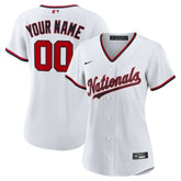 Washington Nationals Women's Home Custom Replica 2.0 Jersey White