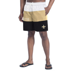 New Orleans Saints G-III Sports by Carl Banks Sunrise Volley Swim Shorts - Black/Gold sale