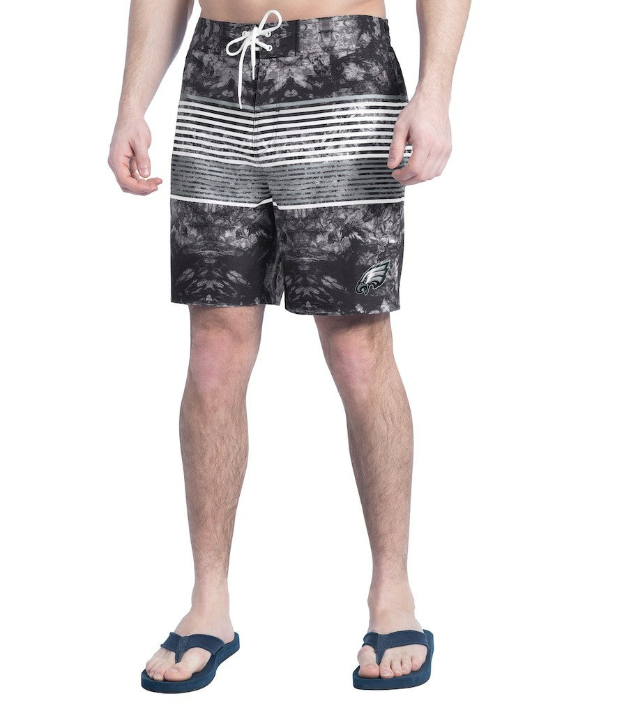 Philadelphia Eagles G-III Sports by Carl Banks Horizon Volley Swim Shorts - Black/Gray on sale