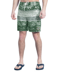 Green Bay Packers G-III Sports by Carl Banks Horizon Volley Swim Shorts - Green/Gray sale
