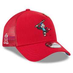 Los Angeles Angels 2025 Big League Chew A-Frame 9FORTY Adjustable Trucker Hat Red
