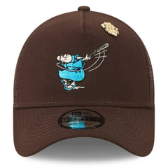 San Diego Padres 2025 Big League Chew A-Frame 9FORTY Adjustable Trucker Hat Brown