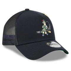 Atlanta Braves 2025 Big League Chew A-Frame 9FORTY Adjustable Trucker Hat Navy