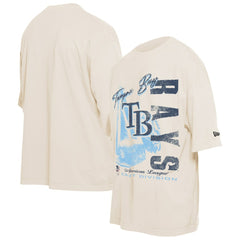 Tampa Bay Rays Cooperstown Collection Oversized Throwback Distressed T-Shirt Cream
