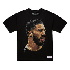 Jayson Tatum NBA Unisex Real Big Face Player T-Shirt - Black for sale