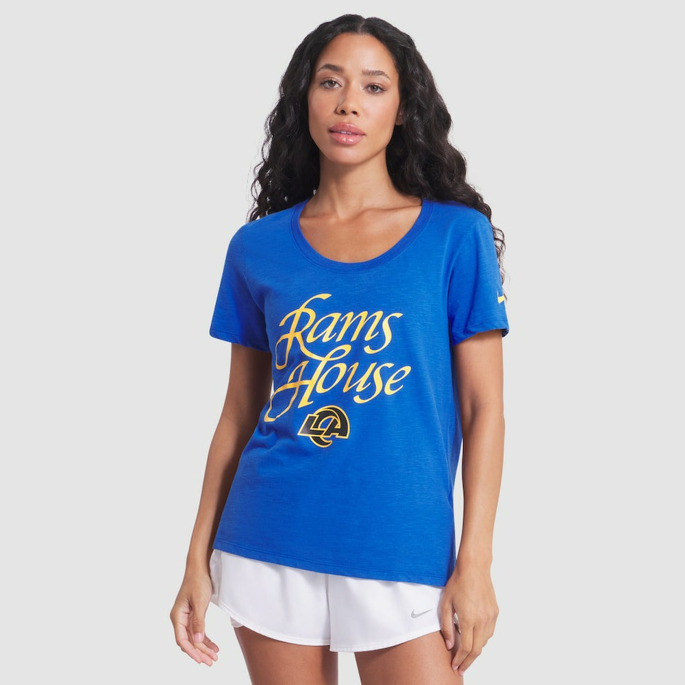 Los Angeles Rams Women's 2025 Rivalries Collection Slub Dri-FIT T-Shirt - Royal outlet