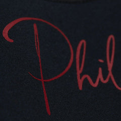 Philadelphia Phillies Women's Cooperstown Collection Blocked Fleece Pullover Sweatshirt- Burgundy/Black
