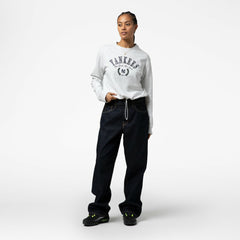 New York Yankees Women's Cropped Toggle Pullover Sweatshirt Heather Gray