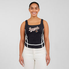 Cincinnati Bengals WEAR by Erin Andrews Women's Square Neck Tank Top - Black discount